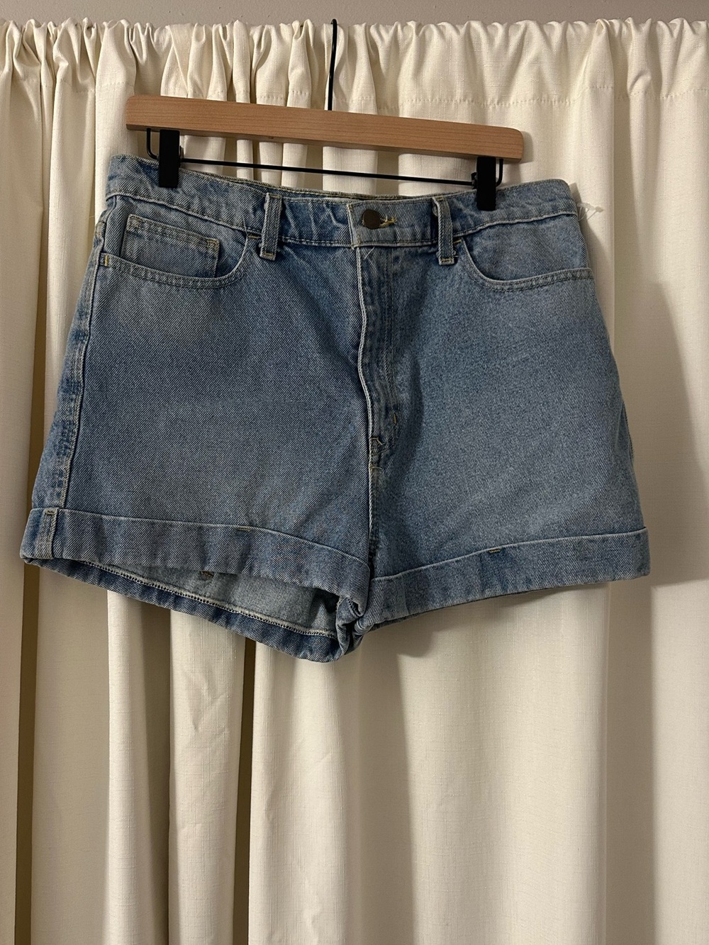 American apparel high rise cuff shorts